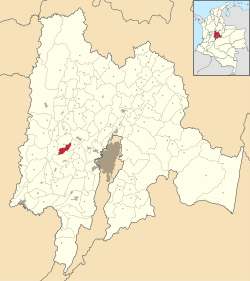 Vị trí của khu tự quản Cachipay trong tỉnh Cundinamarca