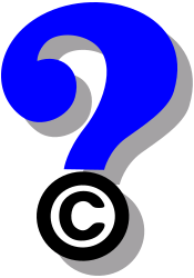 A question mark with the copyright symbol.