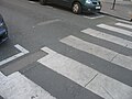 emplacement des dalles qui sont destinées à accueillir les pieds de l'échafaud de la guillotine devant la prison Roquette