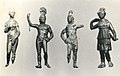 פסלונים שנמצאו בספינה רומית בחופי חיפה: ארטמיס ונוס והאחים הדיוסקורים.
