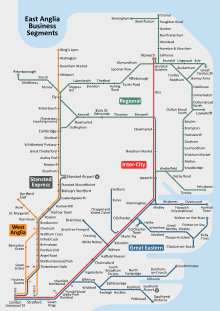 大盎格利亚铁路路线图