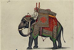 Elephant and driver, c. 1815–1819