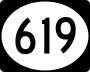 Highway 619 marker