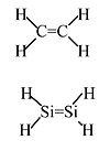 comparison of ethylene and silylene structures