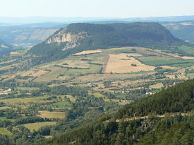 Le truc de Balduc vu depuis le causse de Mende.