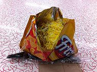 Frito pie from the Five & Dime (formerly Woolworth's) in Santa Fe, New Mexico
