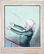 「オペラ劇場で時代遅れのアンコール！」（1803年）第7代ギャロウェー伯爵ジョン・スチュワートが主題。（John Stewart, 7th Earl of Galloway）