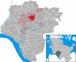 Elhelyezkedése Schleswig-Holstein térképén