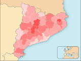 Apoyo político a partidos tradicionalmente independentistas (ERC, Solidaritat, CUP) en las elecciones municipales de 2011 en Cataluña.