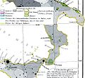 Ethnographic map: 1859 depicting the Albanian population in green