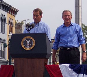 (en) John Boehner and President Bush in Troy, ...