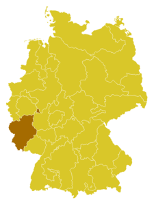 Diecéze trevírská Bistum Trier (něm.) na mapě