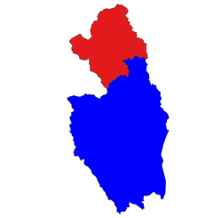 Location in Kawkareik district (in red)