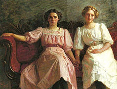 Laurits Tuxen, Yvonne Tuxen og Vibeke Krøyer, 1909, Skagens Museum