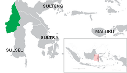 Peta lokasi Sulawesi Barat