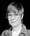 Image 34Lois McMaster Bujold with pixie cut and denim western shirt, 1996. (from 1990s in fashion)