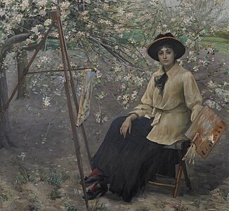 Portrait de Mlle Julie Feurgard (sous les pommiers), 1886, musée cantonal des Beaux-Arts de Lausanne.