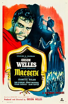 Welles as Macbeth on the poster for the eponymous 1948 film