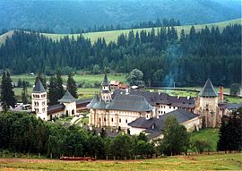 The medieval Putna monastery (as seen in the summer of 2000)