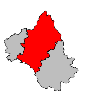 Arrondissement na mapě departementu Aveyron
