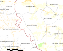 Mapa obce Neuilly-la-Forêt