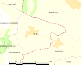 Mapa obce Tichey