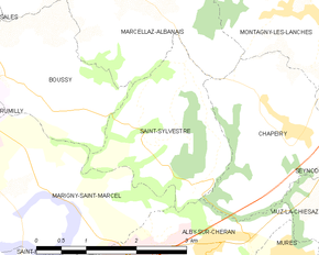 Poziția localității Saint-Sylvestre