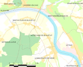 Poziția localității Notre-Dame-de-Bliquetuit