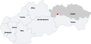 Poziția localității Jánovce