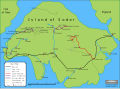 Carte de l'île de Sodor (ou Chicalor), Thomas et ses amis.