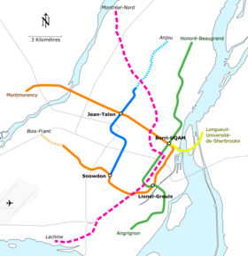 Voir la carte de la ligne.