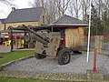 Ordnance QF 25 pounder op Hooge in Zillebeke met een mondingsrem