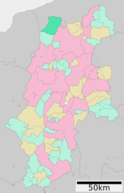 Location of Otari in Nagano Prefecture