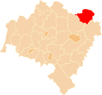 Okres Milicz na mapě vojvodství