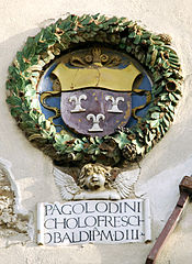 The Frescobaldi coat of arms at the Palace of the Podesta in Galluzzo Palazzo del Podesta - Escutcheon XXXIV.jpg