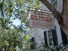 "Birthplace of Pan American World Airways", Key West, Florida Pam American World Airways Office.jpg