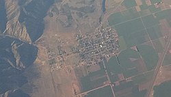 Aerial view of the town