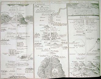 A map of the places Pilgrim travels through on his progress; a fold-out map from an edition printed in England in 1778 Pilgrim's Progress map small.JPG