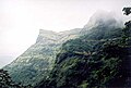 Raigad Fort and Takmak tok (end) on the left)