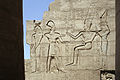 Säulensaal, südliche Rückwand, Göttin empfängt König (verloren), König erhält Krönungsinsignien und Hebsed von Amun und Mut