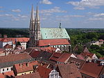 Blick vom Rathausturm auf die Peterskirche