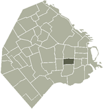 Location of San Cristóbal within Buenos Aires