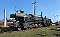 Steam locomotive 52.855 in the Railway Museum Sigmundsherberg, Lower Austria