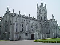 St. Paul's CNI Cathedral, Calcutta is one of the finest examples of Gothic Revival architecture in India.[158]