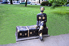 The monument of Jan Czekanowski, a president of Polish Copernicus Society of Naturalists (1923-1924), in Szczecin, Poland Szczecin pomnik Jana Czekanowskiego.jpg