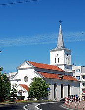 Ehemalige evangelische Kirche, gebaut 1816—1818 nach Plänen von Schinkel