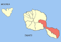 Localisation de la commune de Taiarapu-Est (en rouge)