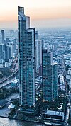 The River skyscrapers at Chao Phraya River, Bangkok.jpg