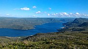 Bonne Bay gezien vanaf de top van Lookout Trail op Gros Morne