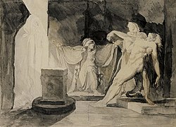 William Blake. The Witch of Endor Raising the Spirit of Samuel, 1783. The New York Public Library